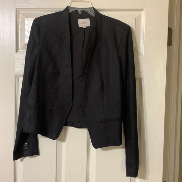 LOFT Jackets & Blazers - Black Linen Jacket